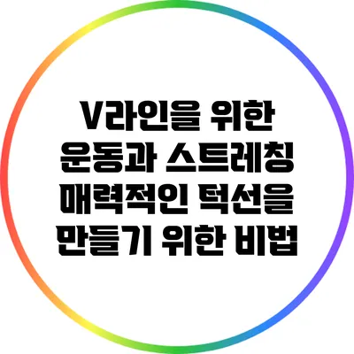 V라인을 위한 운동과 스트레칭: 매력적인 턱선을 만들기 위한 비법