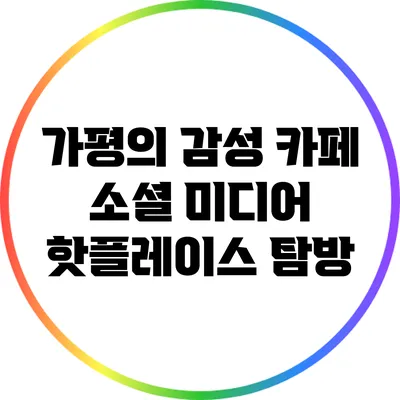 가평의 감성 카페: 소셜 미디어 핫플레이스 탐방