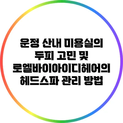 운정 산내 미용실의 두피 고민 및 로엘바이아이디헤어의 헤드스파 관리 방법