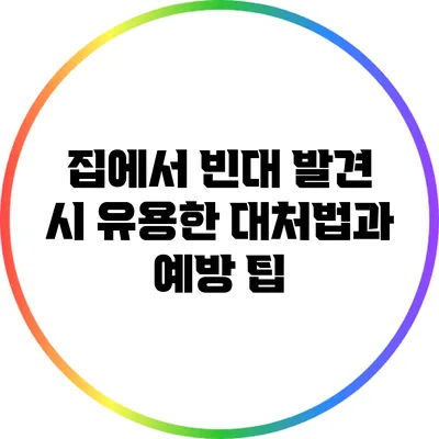 집에서 빈대 발견 시 유용한 대처법과 예방 팁