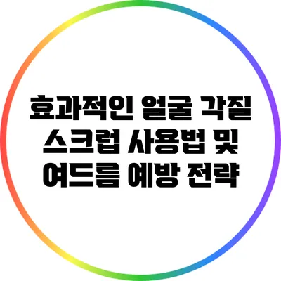 효과적인 얼굴 각질 스크럽 사용법 및 여드름 예방 전략
