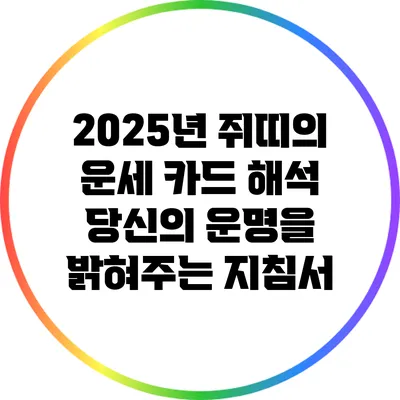 2025년 쥐띠의 운세 카드 해석: 당신의 운명을 밝혀주는 지침서