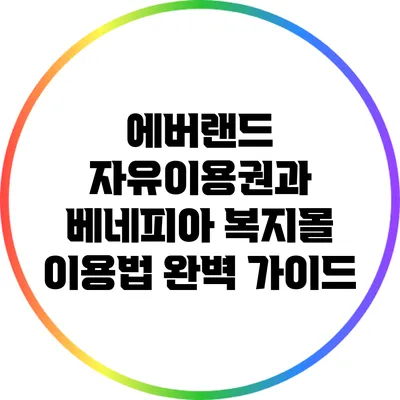 에버랜드 자유이용권과 베네피아 복지몰 이용법 완벽 가이드
