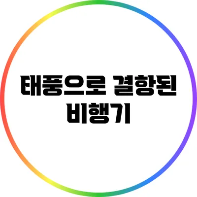 태풍으로 결항된 비행기